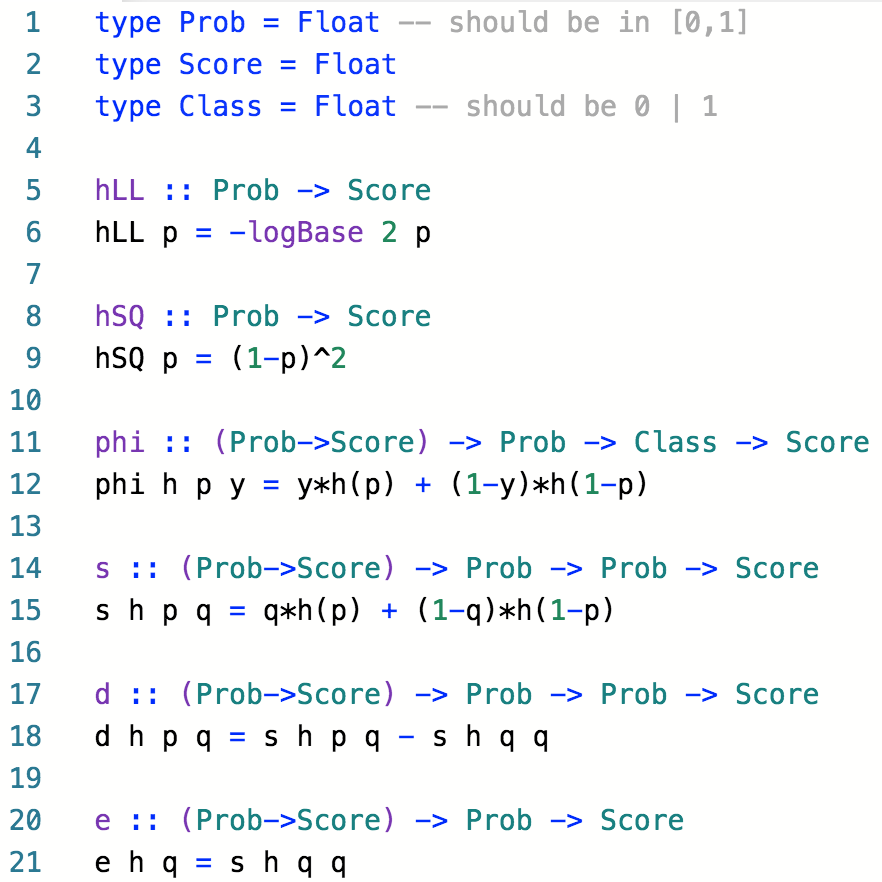 Scoring rules